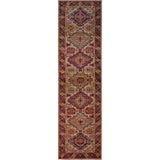 Super Kazak Salome Ivory/Red Hand-knotted Wool Rug - 2'6 x 8'6 - 2'6" x 8'6" - 2'6" x 8'6"