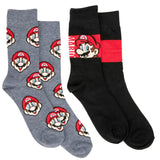 Super Mario Bros. Mario Icons Mens Crew Socks 2Pack