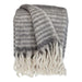 Super Soft Red and White Chevron and Striped Handloomed Throw Blanket
