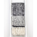 Super Soft Red and White Chevron and Striped Handloomed Throw Blanket