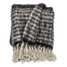 Super Soft Red and White Chevron and Striped Handloomed Throw Blanket