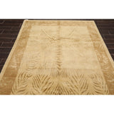 Superfine Designer Hand Knotted Wool & Silk Tibetan Oriental Area Rug (6'x9') - 6' x 9'