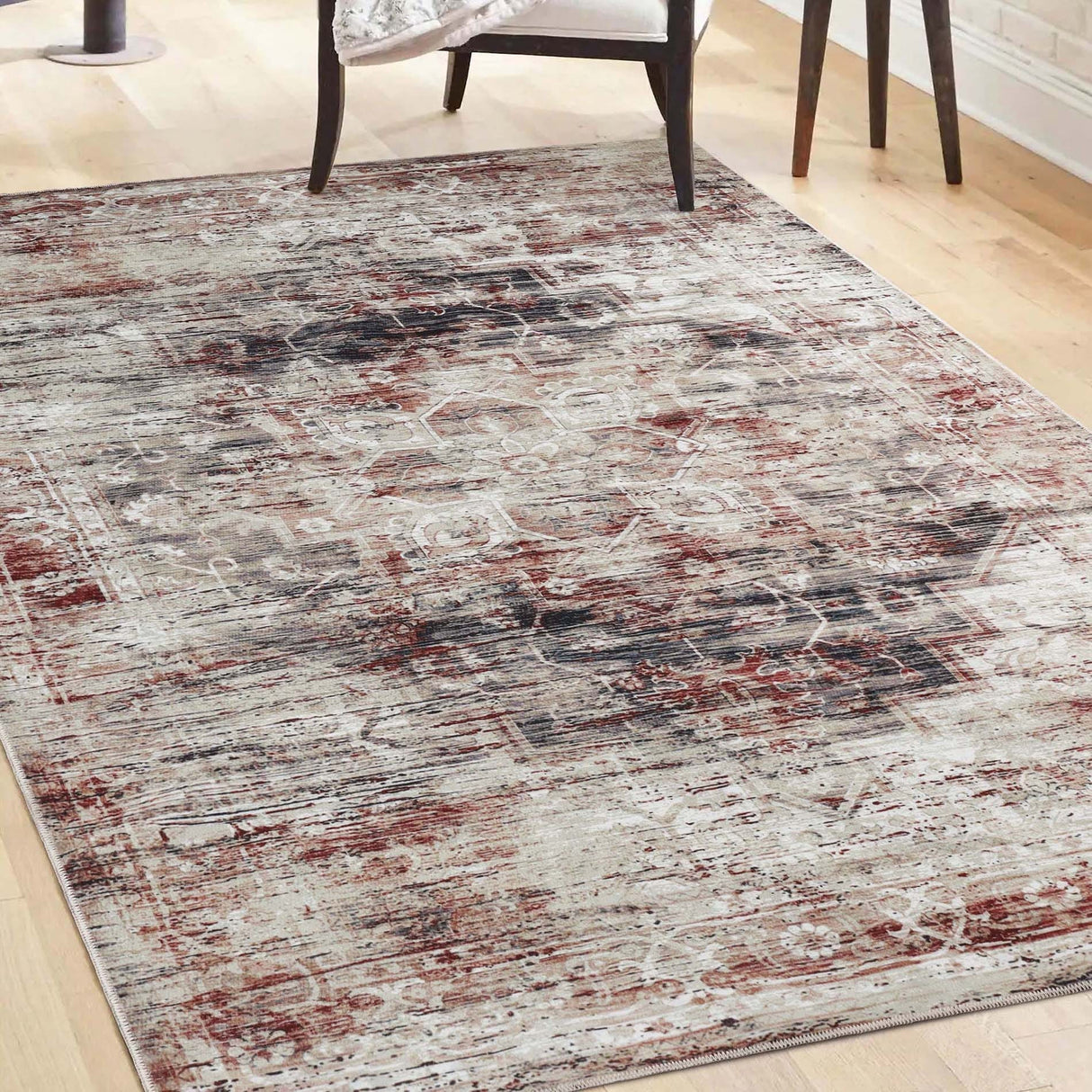 Superior Canary Medallion Machine Washable Indoor Area Rug or Runner