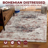 Superior Canary Medallion Machine Washable Indoor Area Rug or Runner