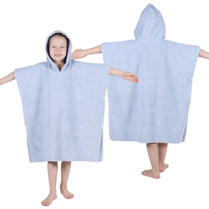Superior Lyron Kids Cotton Terry Hooded Poncho Bath Towel
