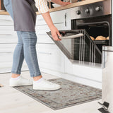 Superior Swan Floral Non-Slip Machine Washable Indoor Area Rug or Runner