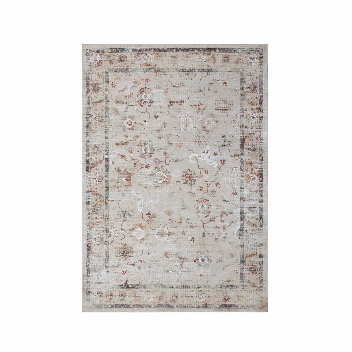 Superior Swan Floral Non-Slip Machine Washable Indoor Area Rug or Runner