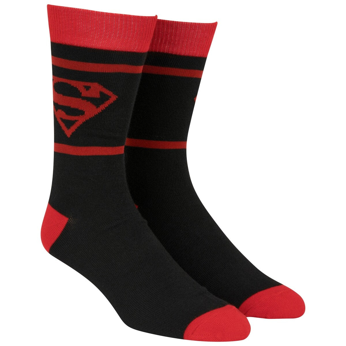 Superman Red And Black Logo Crew Socks
