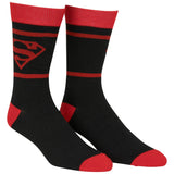 Superman Red And Black Logo Crew Socks