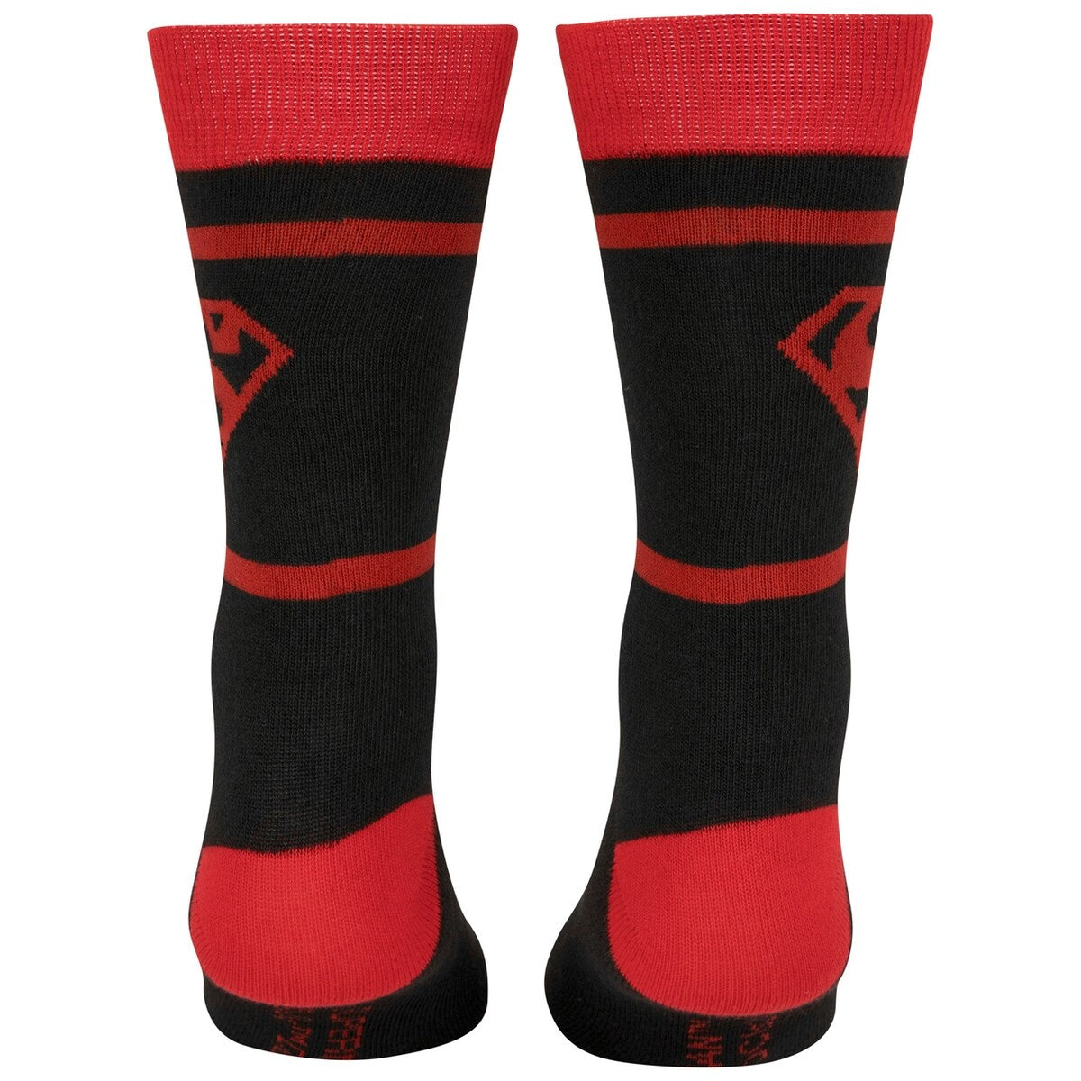 Superman Red And Black Logo Crew Socks