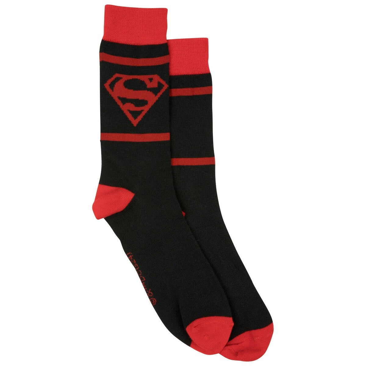 Superman Red And Black Logo Crew Socks