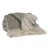 Supreme Soft Pink and White Herringbone Handloomed Throw Blanket