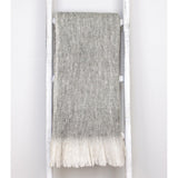 Supreme Soft Pink and White Herringbone Handloomed Throw Blanket