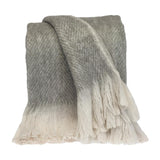 Supreme Soft Pink and White Herringbone Handloomed Throw Blanket