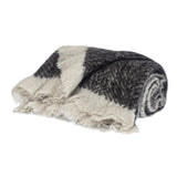 Supreme Soft Pink and White Herringbone Handloomed Throw Blanket