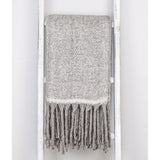 Supreme Soft Pink and White Herringbone Handloomed Throw Blanket