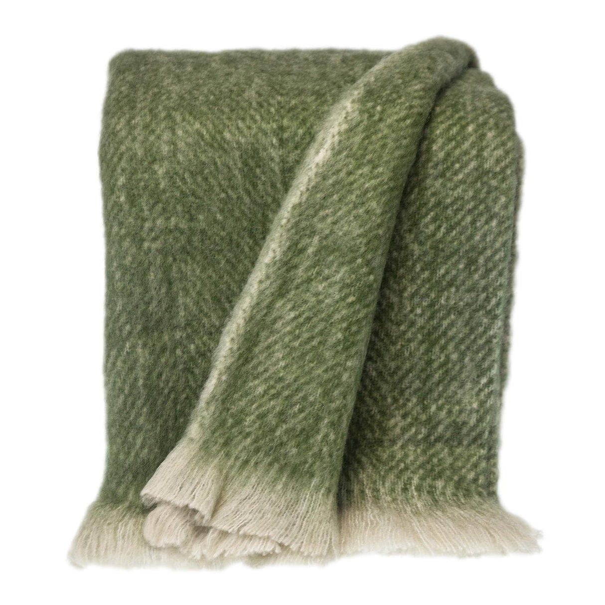 Supreme Soft Pink and White Herringbone Handloomed Throw Blanket