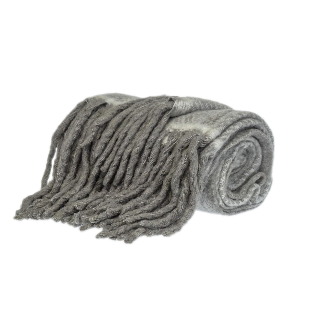 Supreme Soft Pink and White Herringbone Handloomed Throw Blanket