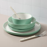 Sur La Table Kitchen Essentials 16-Piece Two-Tone Porcelain Dinnerware Set