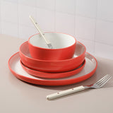 Sur La Table Kitchen Essentials 16-Piece Two-Tone Porcelain Dinnerware Set
