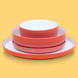 Sur La Table Kitchen Essentials 16-Piece Two-Tone Porcelain Dinnerware Set