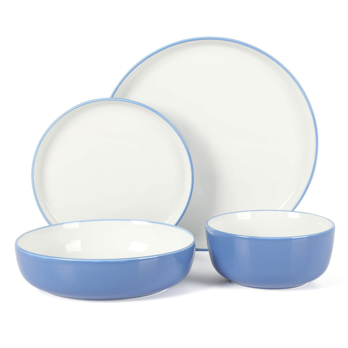Sur La Table Kitchen Essentials 16-Piece Two-Tone Porcelain Dinnerware Set