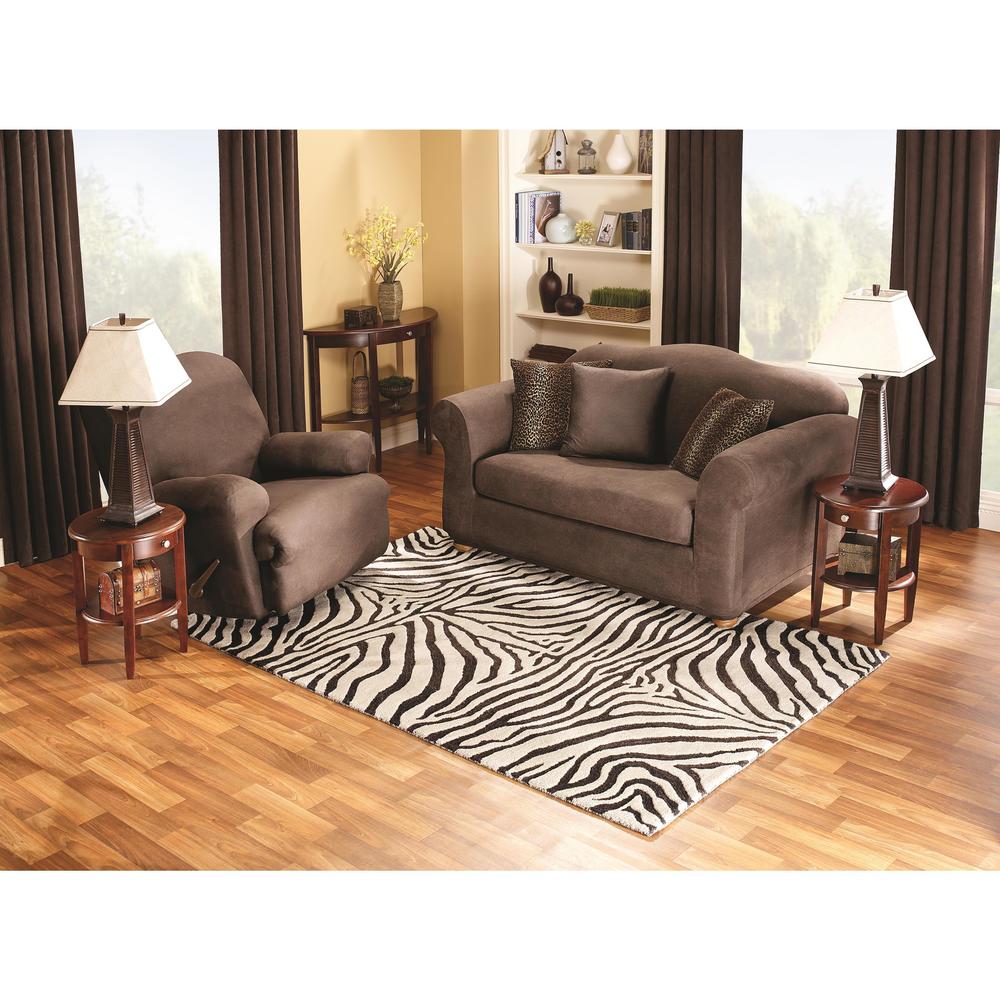 Sure Fit Brown Stretch Faux Leather Recliner Slipcover