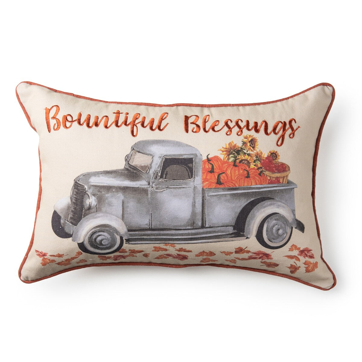 Sure Fit Home Decor Bountiful Truck Decorative Throw Pillow