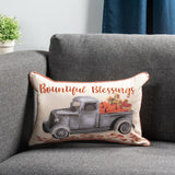 Sure Fit Home Decor Bountiful Truck Decorative Throw Pillow