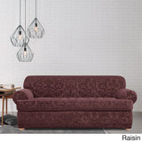 Sure Fit Stretch Jacquard Damask Two-piece T Cushion Sofa Slipcover