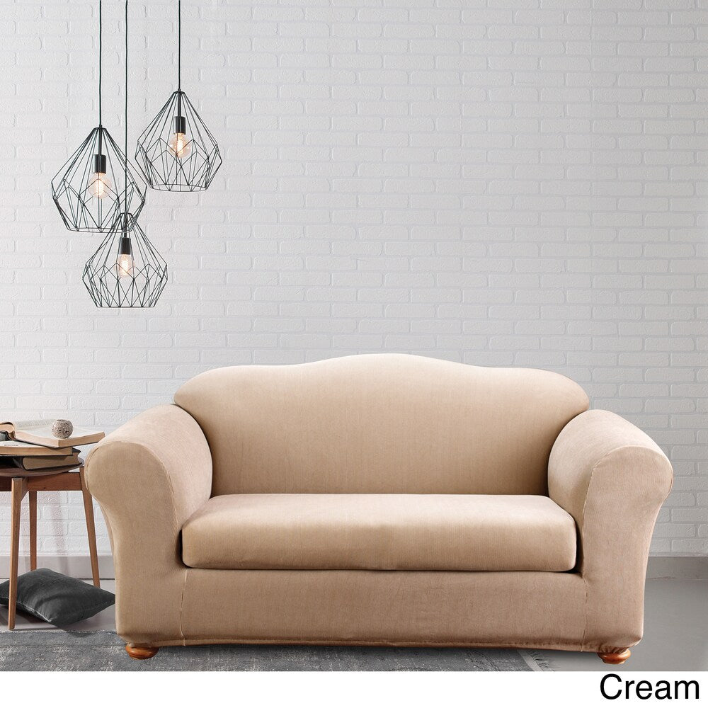 Sure Fit Stretch Stripe 2-Piece Sofa Slipcover