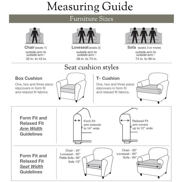 Sure Fit Stretch Stripe 2-Piece Sofa Slipcover