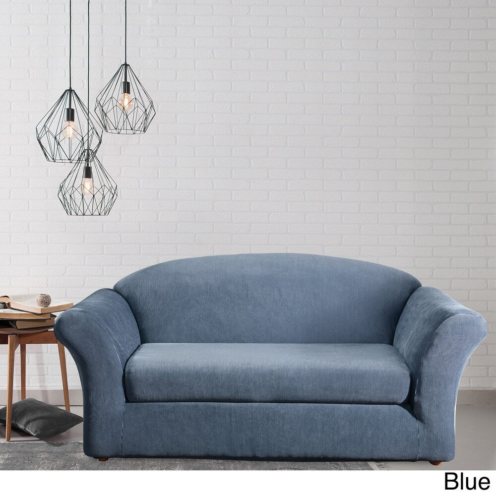 Sure Fit Stretch Stripe 2-Piece Sofa Slipcover