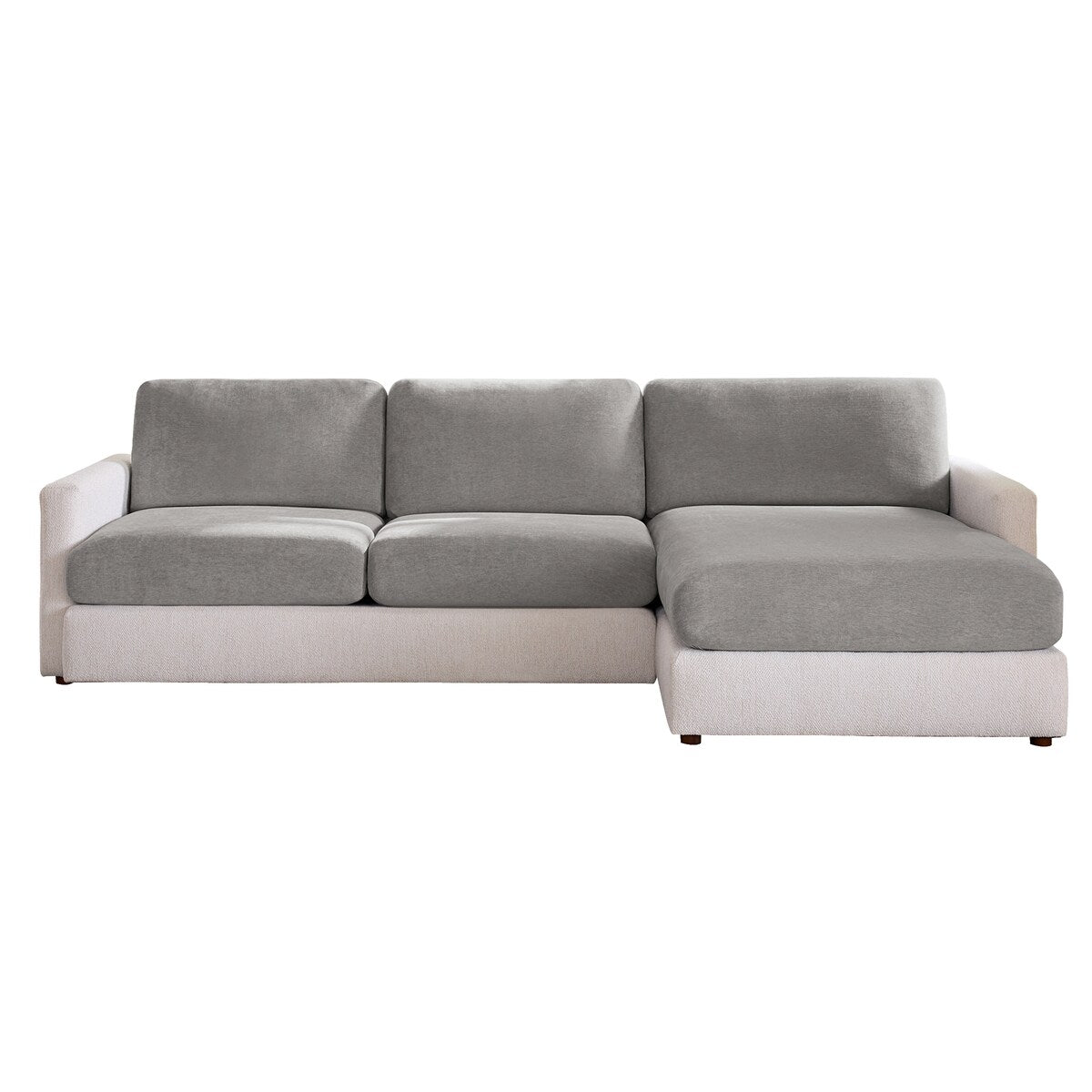 SureFit Cedar Stretch Textured Sectional Slipcover Extra Long Couch Cushion - 80x48x8