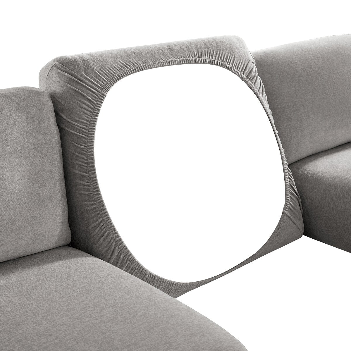 SureFit Cedar Stretch Textured Sectional Slipcover Extra Long Couch Cushion - 80x48x8