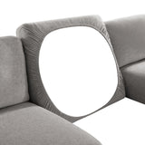 SureFit Cedar Stretch Textured Sectional Slipcover Extra Long Couch Cushion - 80x48x8