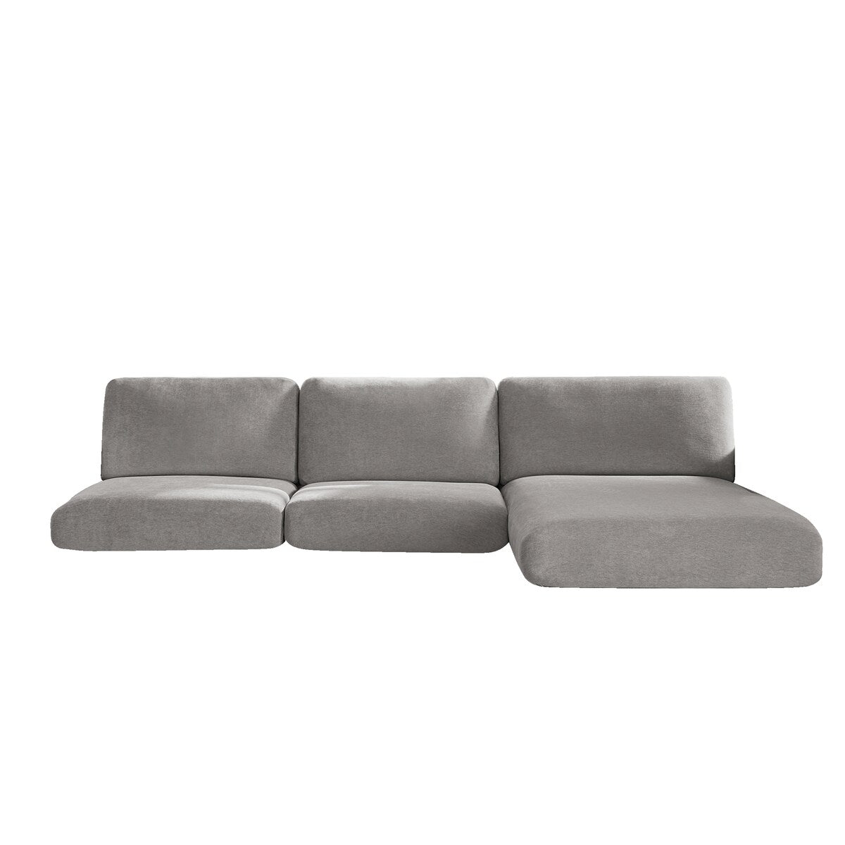 SureFit Cedar Stretch Textured Sectional Slipcover Extra Long Couch Cushion - 80x48x8