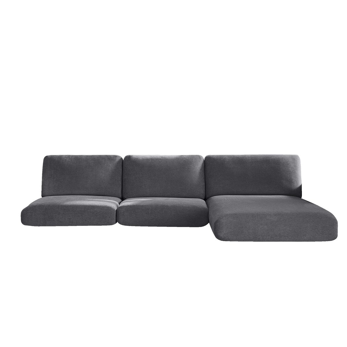 SureFit Cedar Stretch Textured Sectional Slipcover Extra Long Couch Cushion - 80x48x8