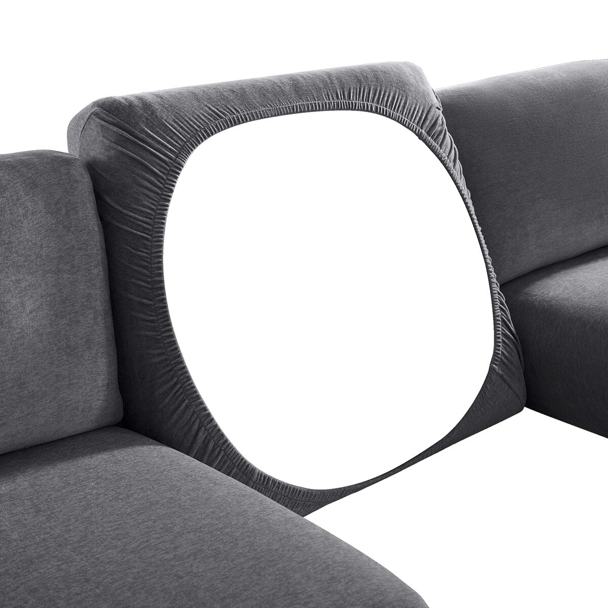 SureFit Cedar Stretch Textured Sectional Slipcover Extra Long Couch Cushion - 80x48x8