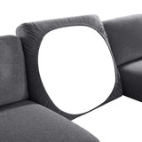 SureFit Cedar Stretch Textured Sectional Slipcover Extra Long Couch Cushion - 80x48x8
