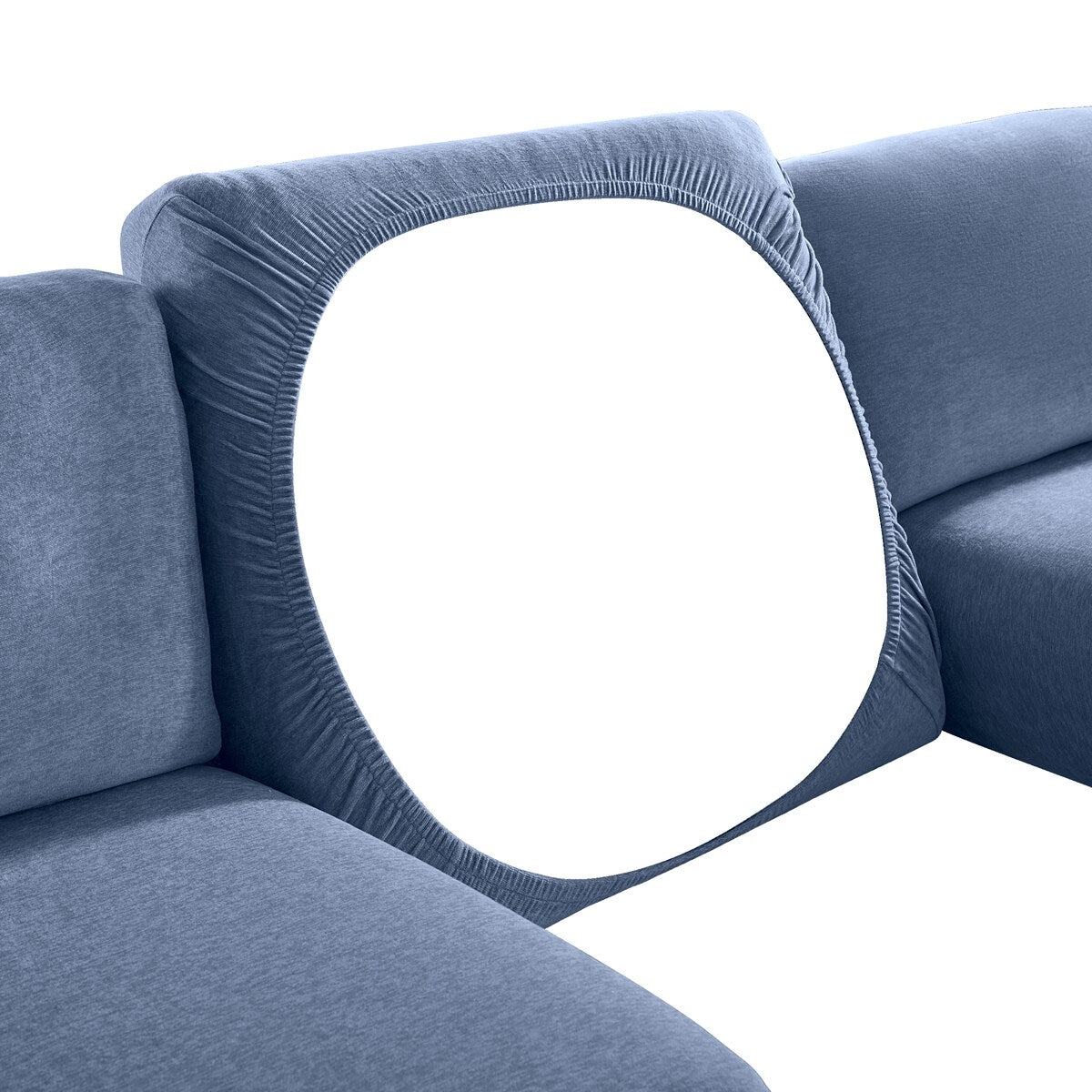 SureFit Cedar Stretch Textured Sectional Slipcover Extra Long Couch Cushion - 80x48x8