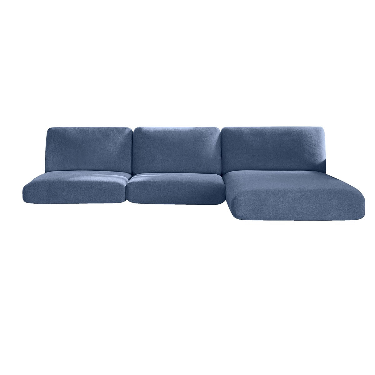 SureFit Cedar Stretch Textured Sectional Slipcover Extra Long Couch Cushion - 80x48x8