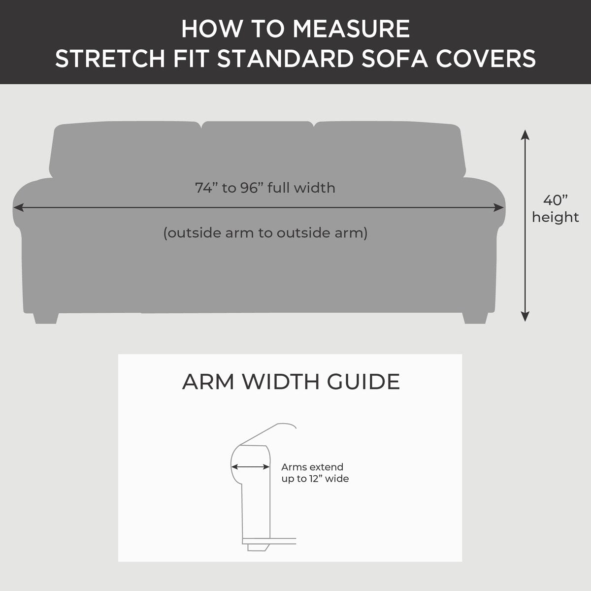 SureFit Hampstead Stretch Velvet X-Large Sofa Slipcover Machine Washable Couch Covers - 40x115