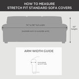 SureFit Hampstead Stretch Velvet X-Large Sofa Slipcover Machine Washable Couch Covers - 40x115