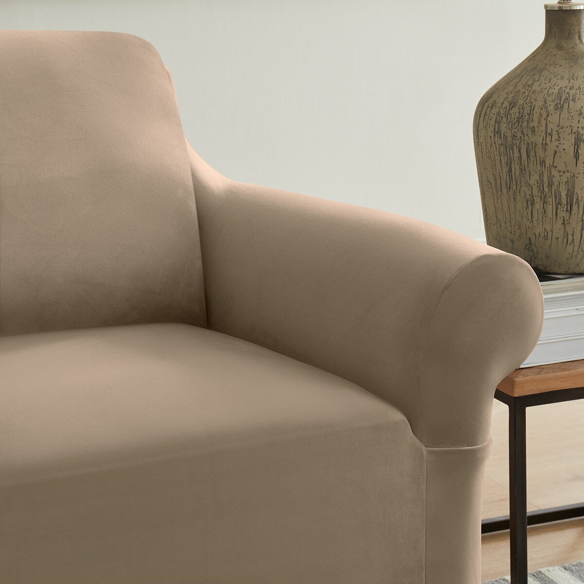 SureFit Hampstead Stretch Velvet X-Large Sofa Slipcover Machine Washable Couch Covers - 40x115