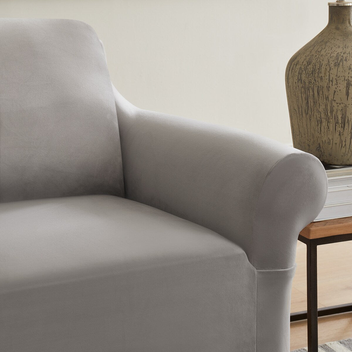 SureFit Hampstead Stretch Velvet X-Large Sofa Slipcover Machine Washable Couch Covers - 40x115