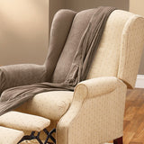 SureFit Stretch Pique 2 Piece Wing Recliner Slipcover