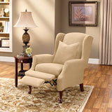 SureFit Stretch Pique 2 Piece Wing Recliner Slipcover