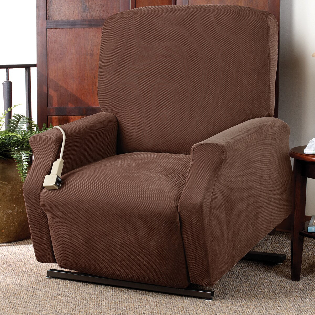 SureFit Stretch Pique Lift Recliner Slipcover