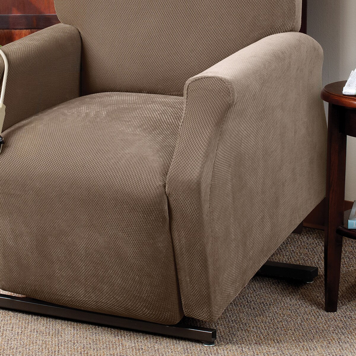 SureFit Stretch Pique Lift Recliner Slipcover